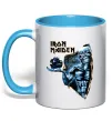 Чашка з кольоровою ручкою Iron Maiden Space Блакитний фото