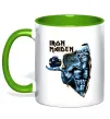Чашка з кольоровою ручкою Iron Maiden Space Зелений фото