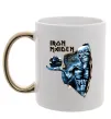 Чашка з кольоровою ручкою Iron Maiden Space Золото фото