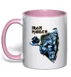 Чашка з кольоровою ручкою Iron Maiden Space Ніжно рожевий фото