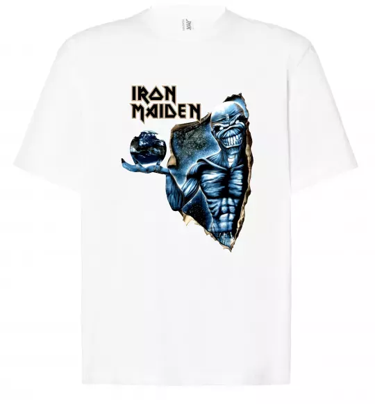 Футболка Оверсайз Iron Maiden Space Белый фото