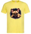 Мужская футболка Милий французький бульдог Лимонный фото