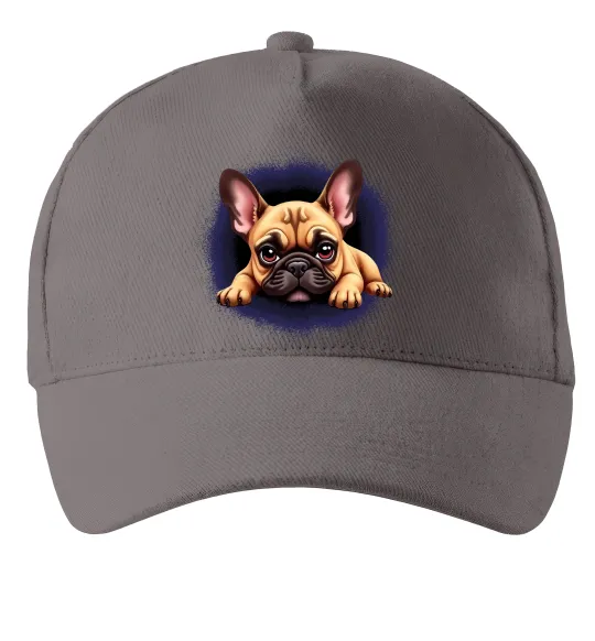 Кепка Милий французький бульдог Серый фото