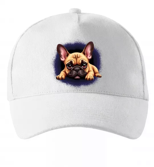 Кепка Милий французький бульдог Белый фото