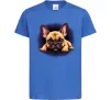 Детская футболка Милий французький бульдог Ярко-синий фото