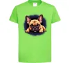 Детская футболка Милий французький бульдог Лаймовый фото
