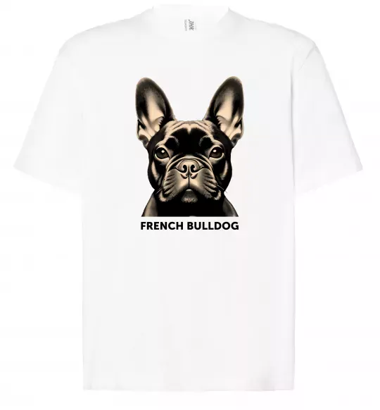 Футболка Оверсайз French bulldog Белый фото