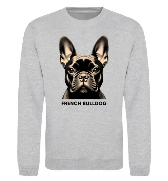 Свитшот French bulldog Серый меланж фото