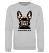 Свитшот French bulldog Серый меланж фото