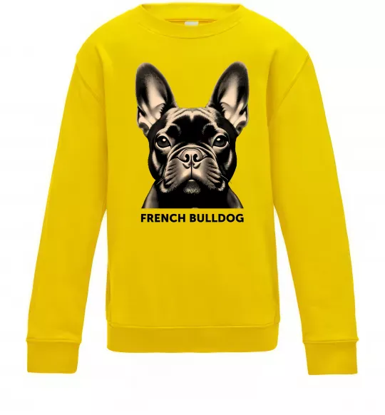 Дитячий світшот French bulldog Сонячно жовтий фото