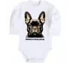 Детский боди French bulldog Белый фото