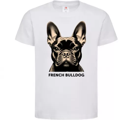 Детская футболка French bulldog Белый фото