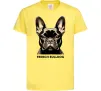 Детская футболка French bulldog Лимонный фото