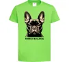 Детская футболка French bulldog Лаймовый фото