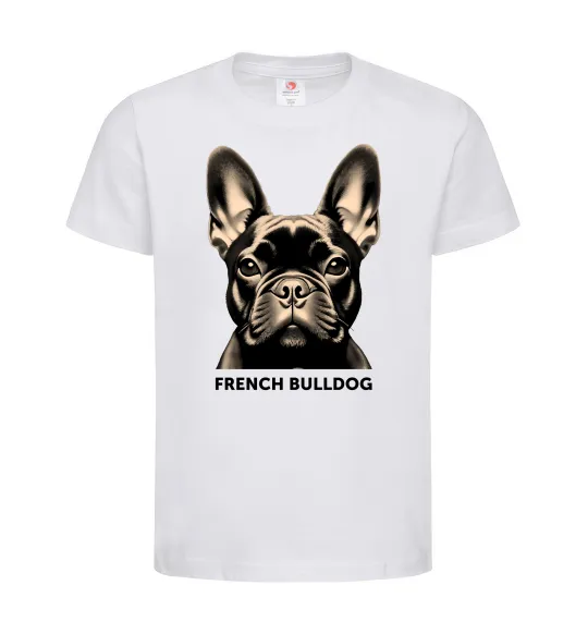 Детская футболка French bulldog Белый фото