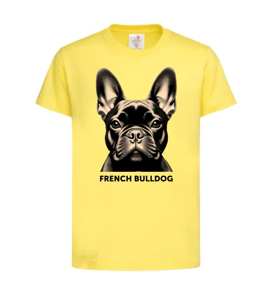 Детская футболка French bulldog Лимонный фото