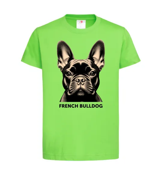 Детская футболка French bulldog Лаймовый фото