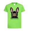 Детская футболка French bulldog Лаймовый фото