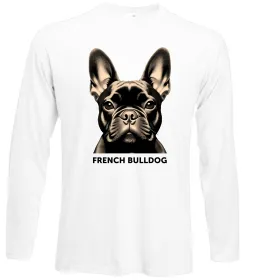 Лонгслив Love is frenchie Белый фото