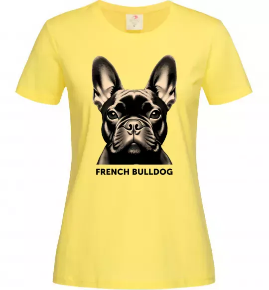 Жіноча футболка French bulldog Лимонний фото