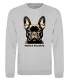 Свитшот French bulldog Серый меланж фото