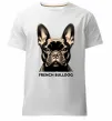Чоловіча преміум футболка French bulldog Білий фото