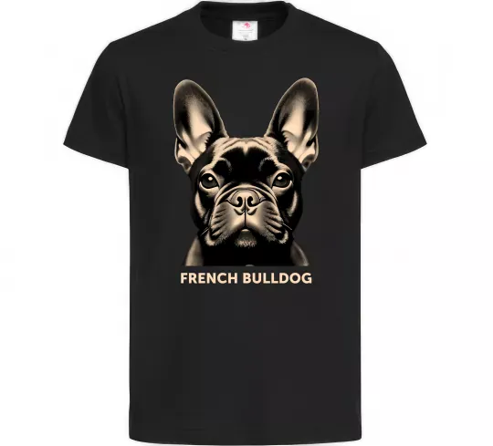 Детская футболка French bulldog Черный фото