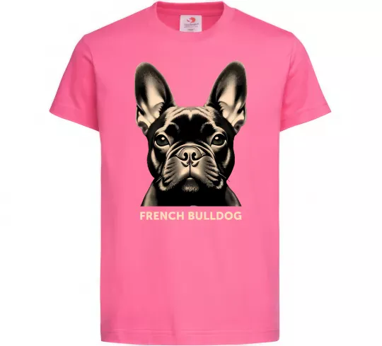 Детская футболка French bulldog Ярко-розовый фото
