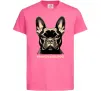 Детская футболка French bulldog Ярко-розовый фото