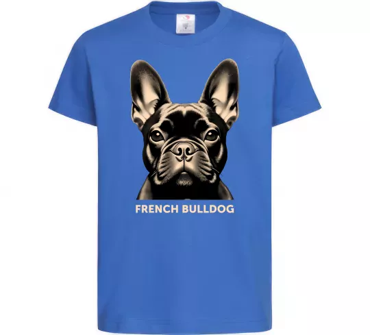 Детская футболка French bulldog Ярко-синий фото