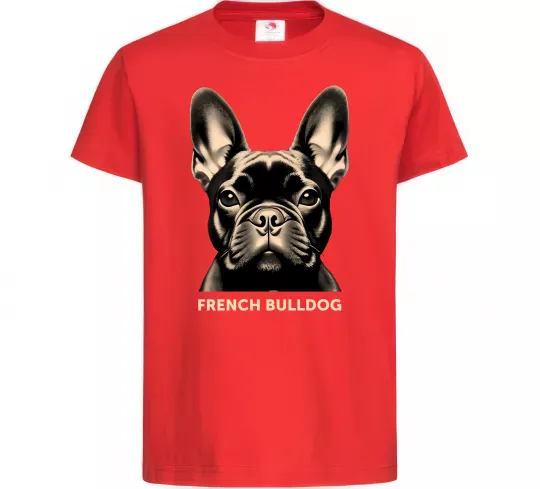 Детская футболка French bulldog Красный фото
