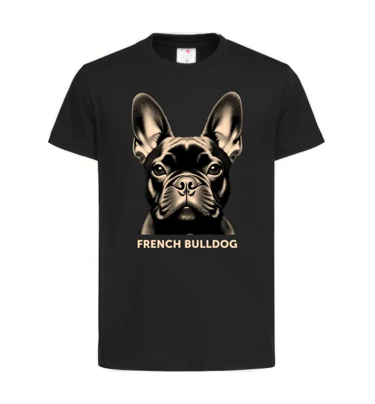 Детская футболка French bulldog Черный фото