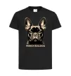 Детская футболка French bulldog Черный фото