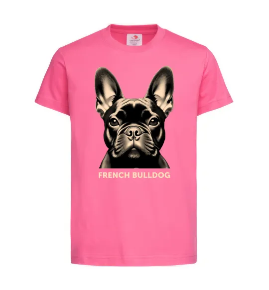 Детская футболка French bulldog Ярко-розовый фото