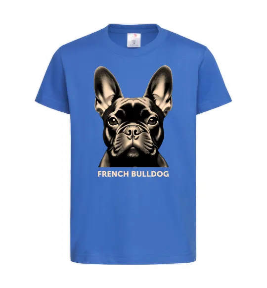 Детская футболка French bulldog Ярко-синий фото