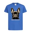 Детская футболка French bulldog Ярко-синий фото
