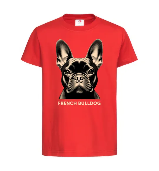 Детская футболка French bulldog Красный фото