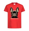 Детская футболка French bulldog Красный фото