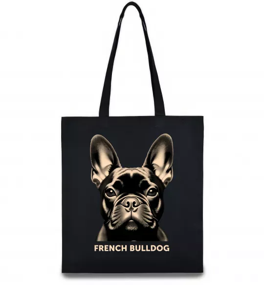 Эко-сумка French bulldog Черный фото