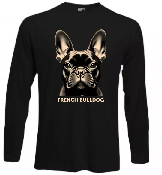Лонгслів French bulldog Чорний фото