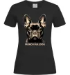 Жіноча футболка French bulldog Чорний фото