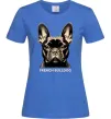 Жіноча футболка French bulldog Яскраво-синій фото
