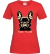 Жіноча футболка French bulldog Червоний фото