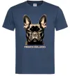 Чоловіча футболка French bulldog Темно-синій фото