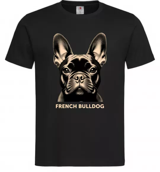 Чоловіча футболка French bulldog Чорний фото