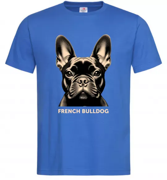 Чоловіча футболка French bulldog Яскраво-синій фото