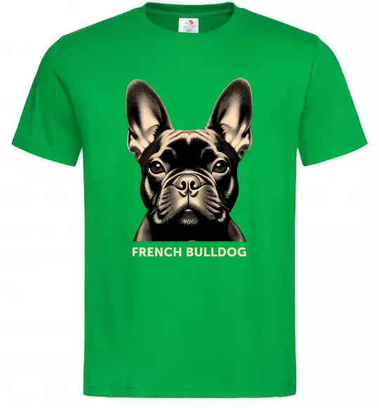 Чоловіча футболка French bulldog Зелений фото