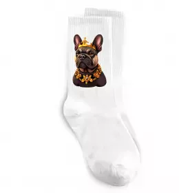 Носки French bulldog king Белый фото