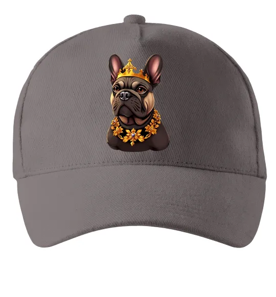 Кепка French bulldog king Серый фото
