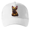 Кепка French bulldog king Белый фото